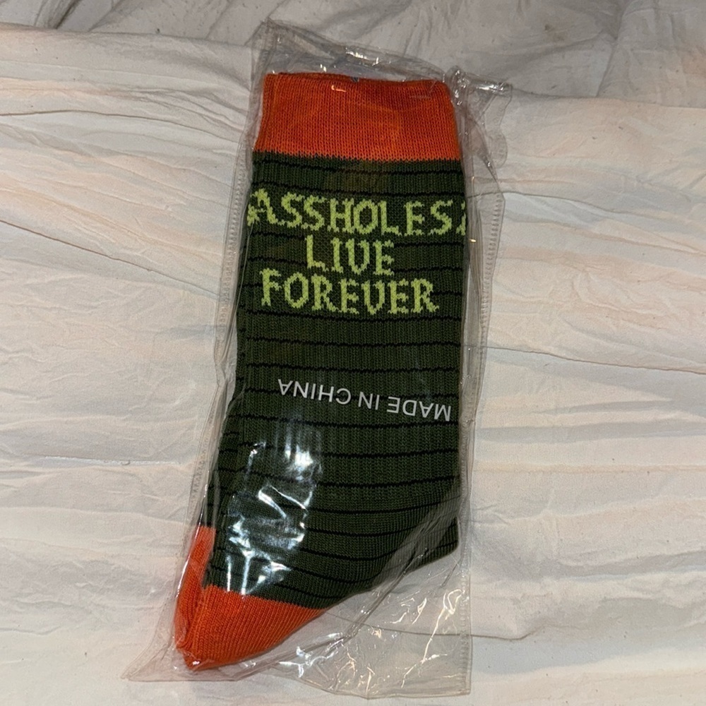 ASSHOLES LIVE FOREVER CREW SOCKS